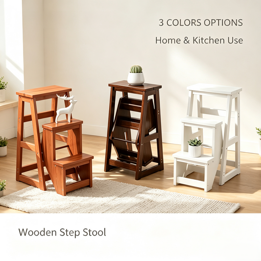Foldable Wooden Step Stool