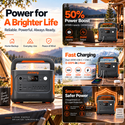 1070Wh Solar Generator Kit + FREE 200W Solar Panel