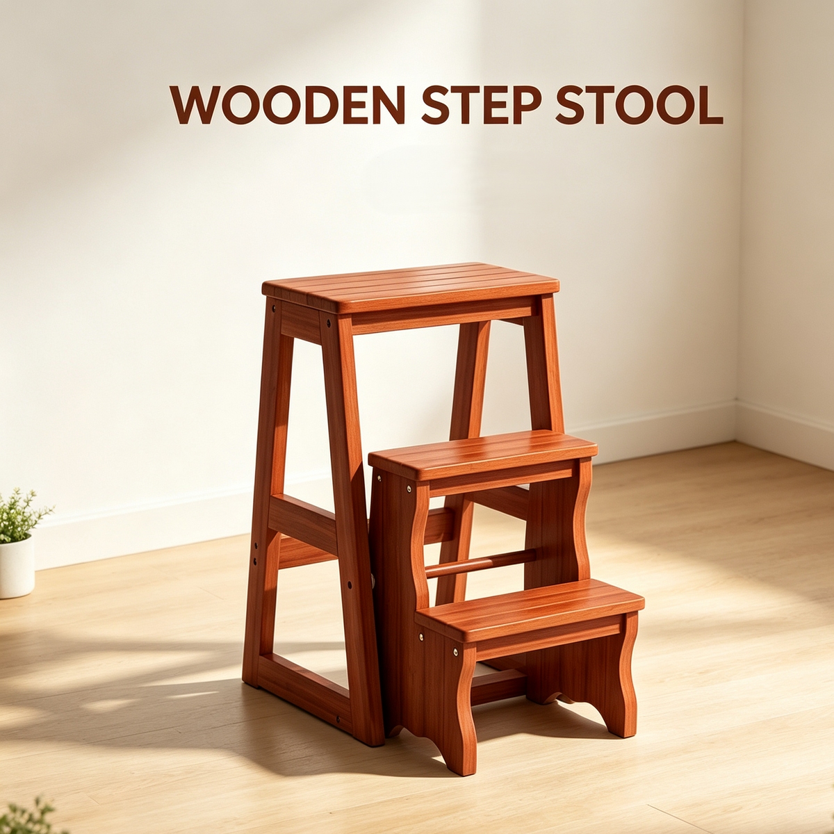 Foldable Wooden Step Stool