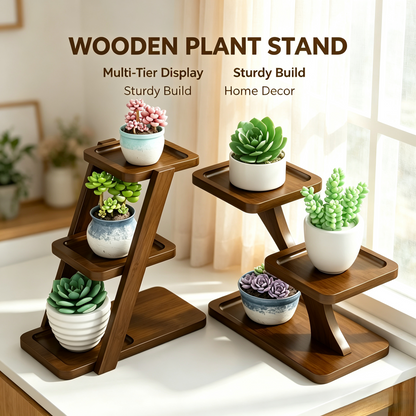 Desktop Wooden Plant Stand