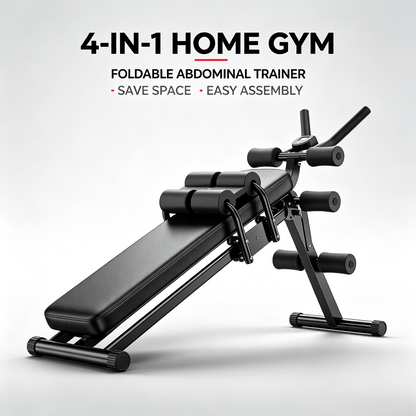 Foldable Multi-functional Abdominal Trainer, Core Workout Bench