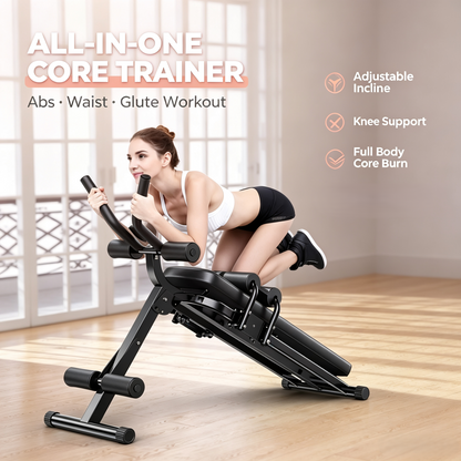 Foldable Multi-functional Abdominal Trainer, Core Workout Bench