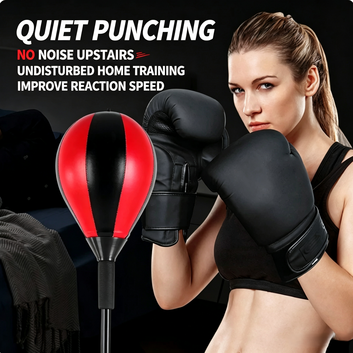 Adjustable Height Freestanding Boxing Speed Punching Bag