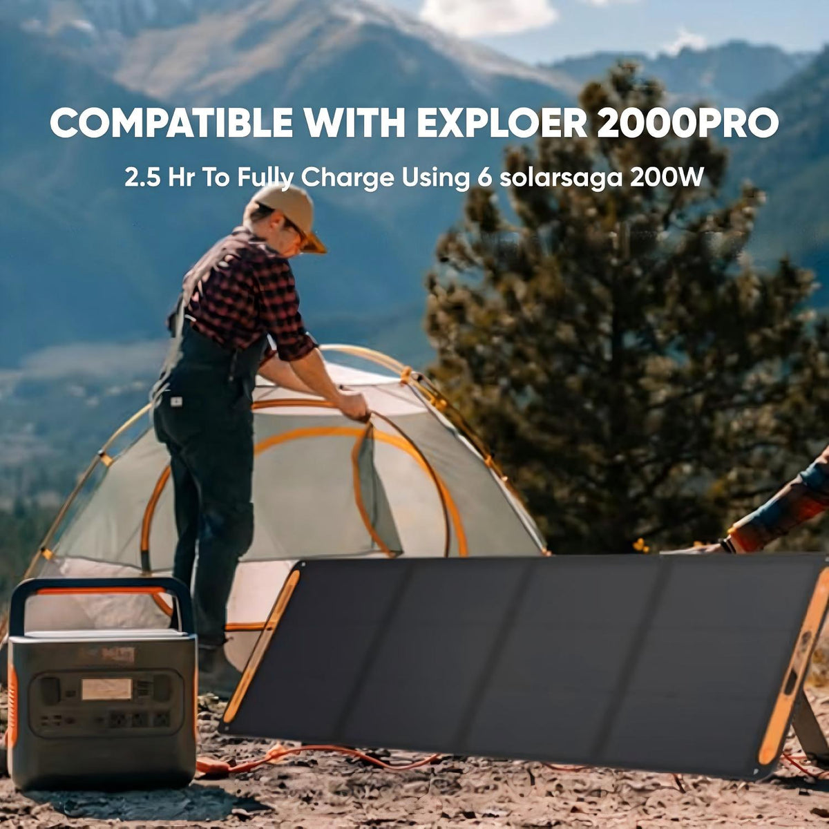 200W Portable Foldable Solar Panel with Stand